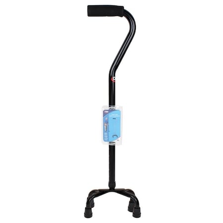 Carex Health Brands Carex Health Brands Black Offset Quad Cane Aluminum/Plastic 37 in. H X 6 in. L FGA74101 0000